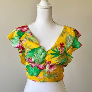 Women's Crop Top Floral Print